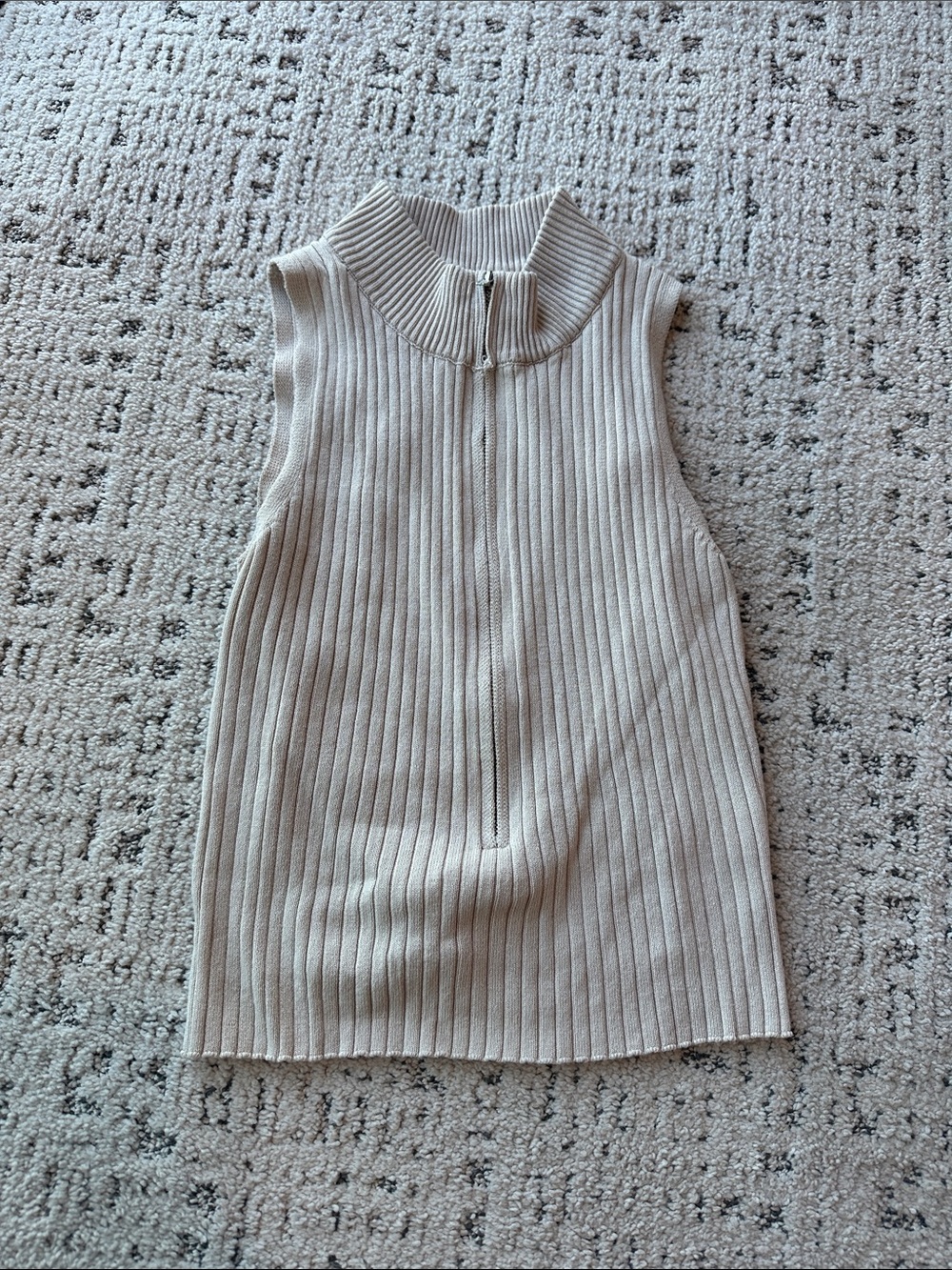 Better Be Ribbed Sleeveless Knit Dress in Cream